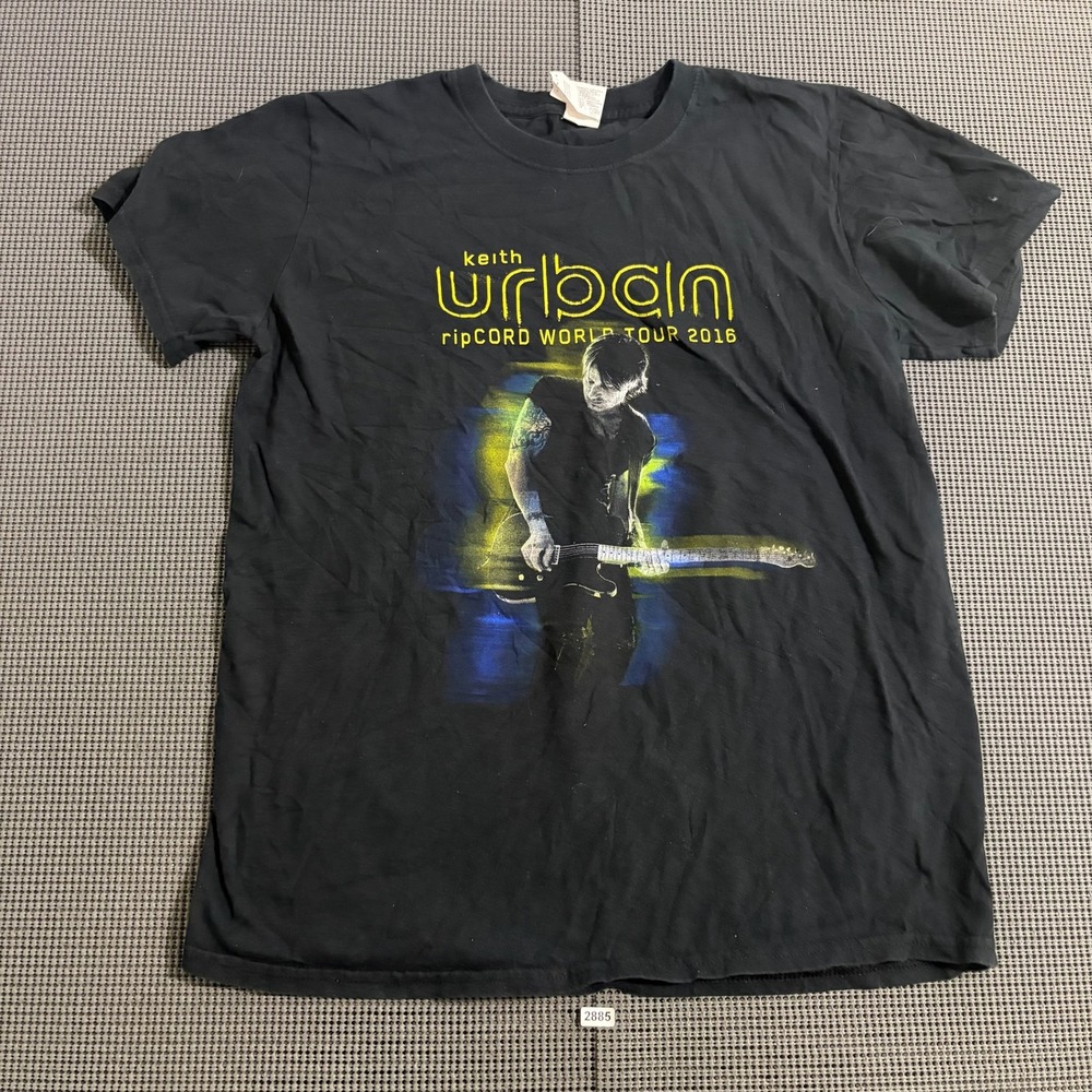 Gildan Keith Urban ripCORD World Tour 2016 Graphic T-Shirt Black Size M